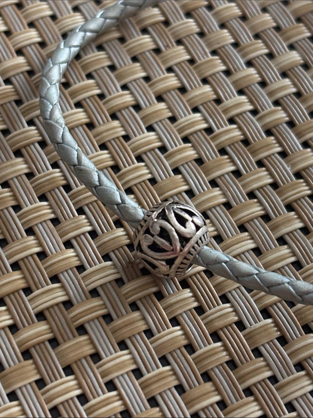 Pandora Leather Double-Wrap Bracelet with Decorative Charm - Picture 5 of 5